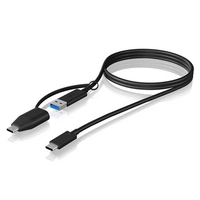 ICY BOX USB-Kabel USB 3.2 Gen2 (USB 3.1 Gen2) USB-C® Stecker, USB-A Stecker 1.00 m Schwarz 60837 ICY BOX USB-Kabel USB 3.2 Gen2 (USB 3.1 Gen2) USB-C® Stecker, USB-A Stecker 1.00 m Schwarz 60837