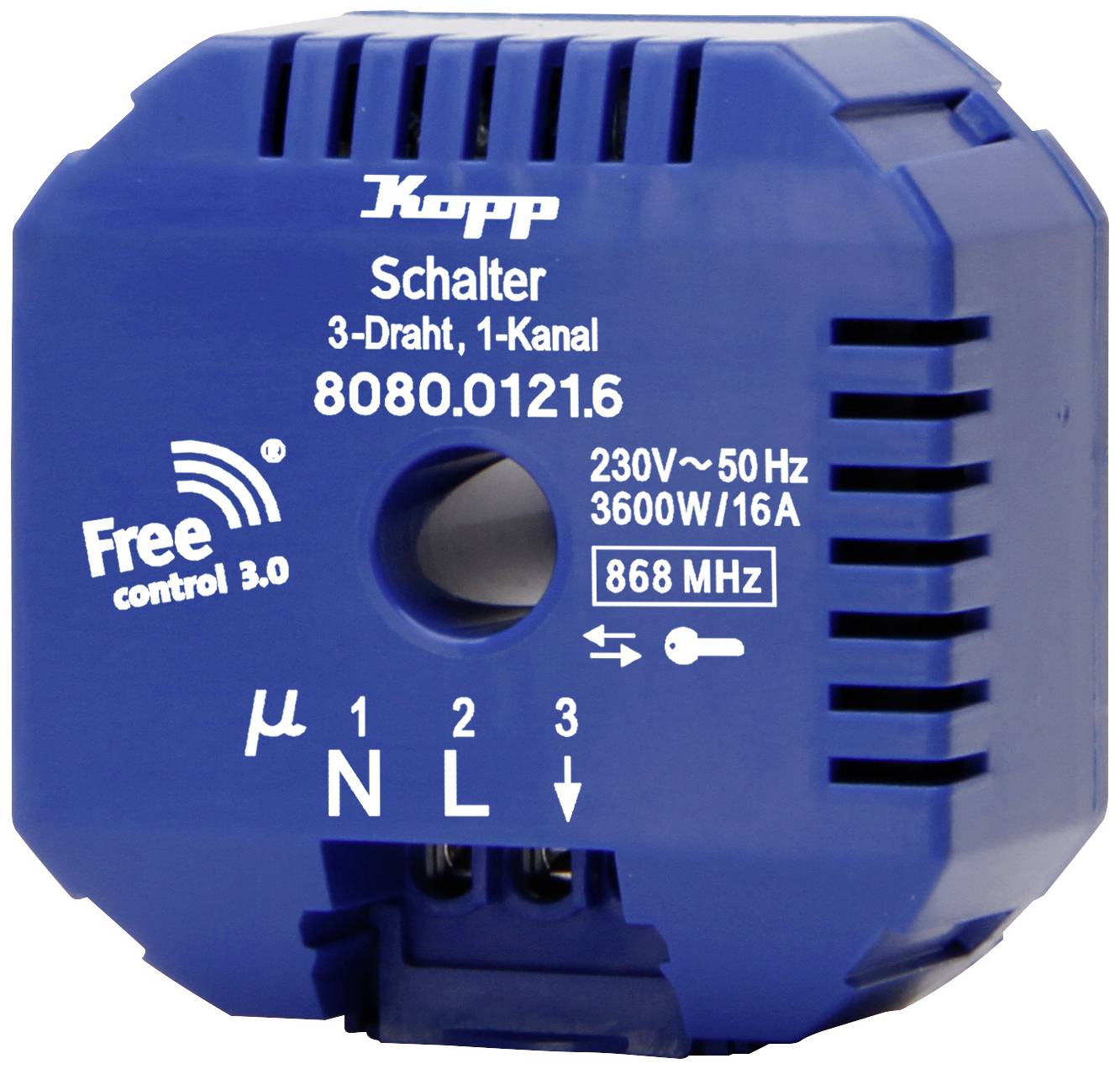 Kopp Funk-Abluftsteuerung Free-control 3.0 Weiß, Blau