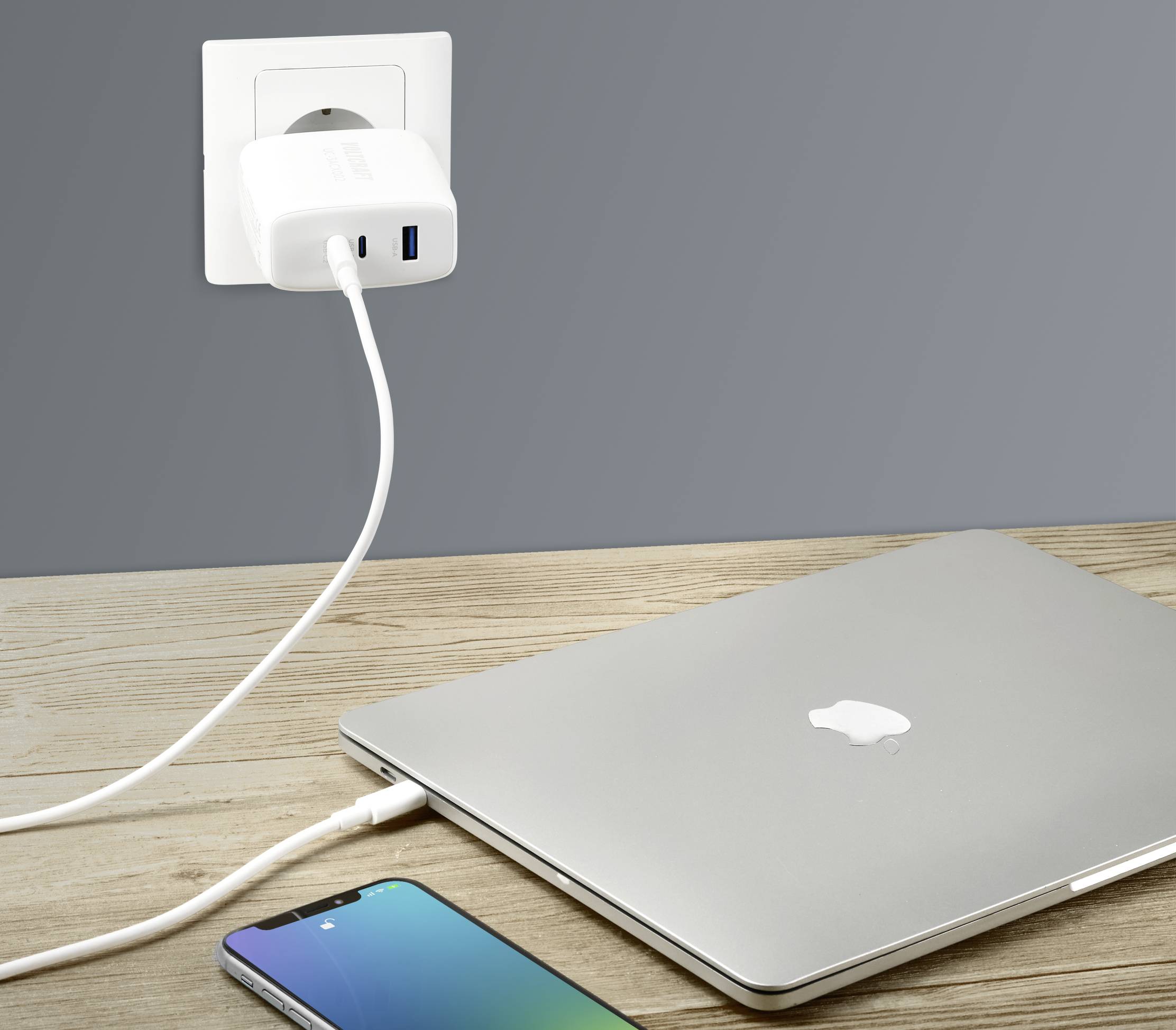 VOLTCRAFT UC-3ACX002 USB Ladegerät 100W Innenbereich Ausgangsstrom (max.) 5A 3 x 1x USB-A, 2x USB-C® GaN
