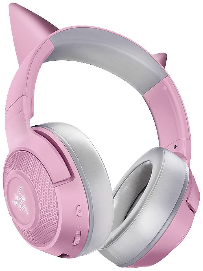 RAZER Kraken BT Kitty Edition Gaming Over Ear Headset Bluetooth® Stereo Rosa Lautstärkeregelung