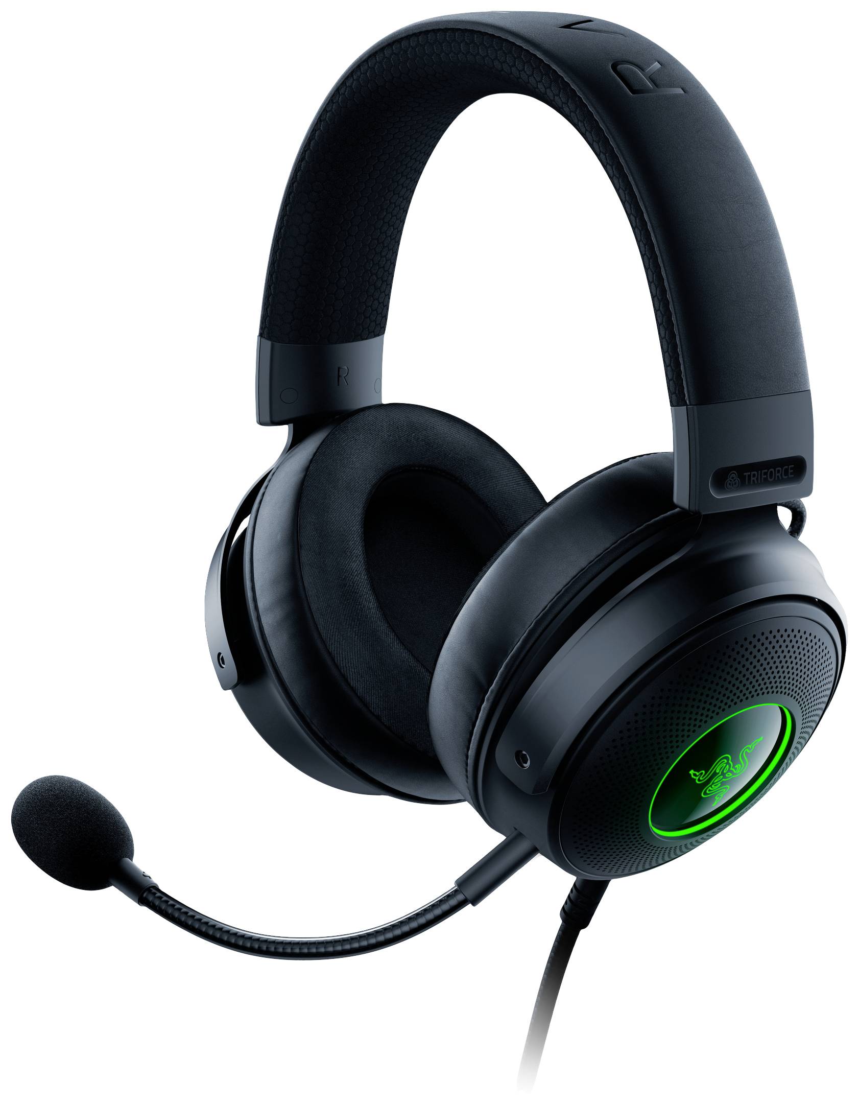 RAZER Kraken V3 Over Ear Headset kabelgebunden Stereo Schwarz Mikrofon-Stummschaltung, Lautstärkeregelung Gaming