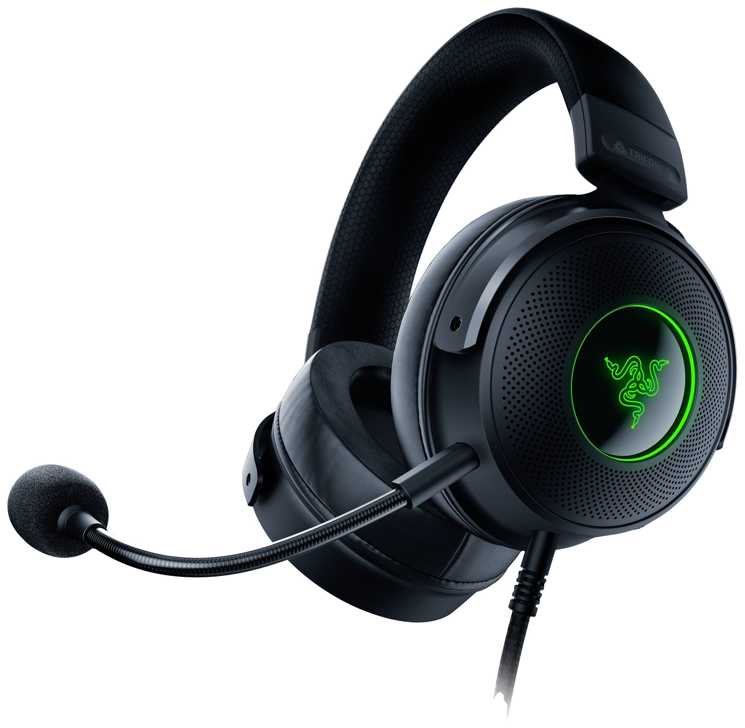 RAZER Kraken V3 Over Ear Headset kabelgebunden Stereo Schwarz Mikrofon-Stummschaltung, Lautstärkeregelung Gaming