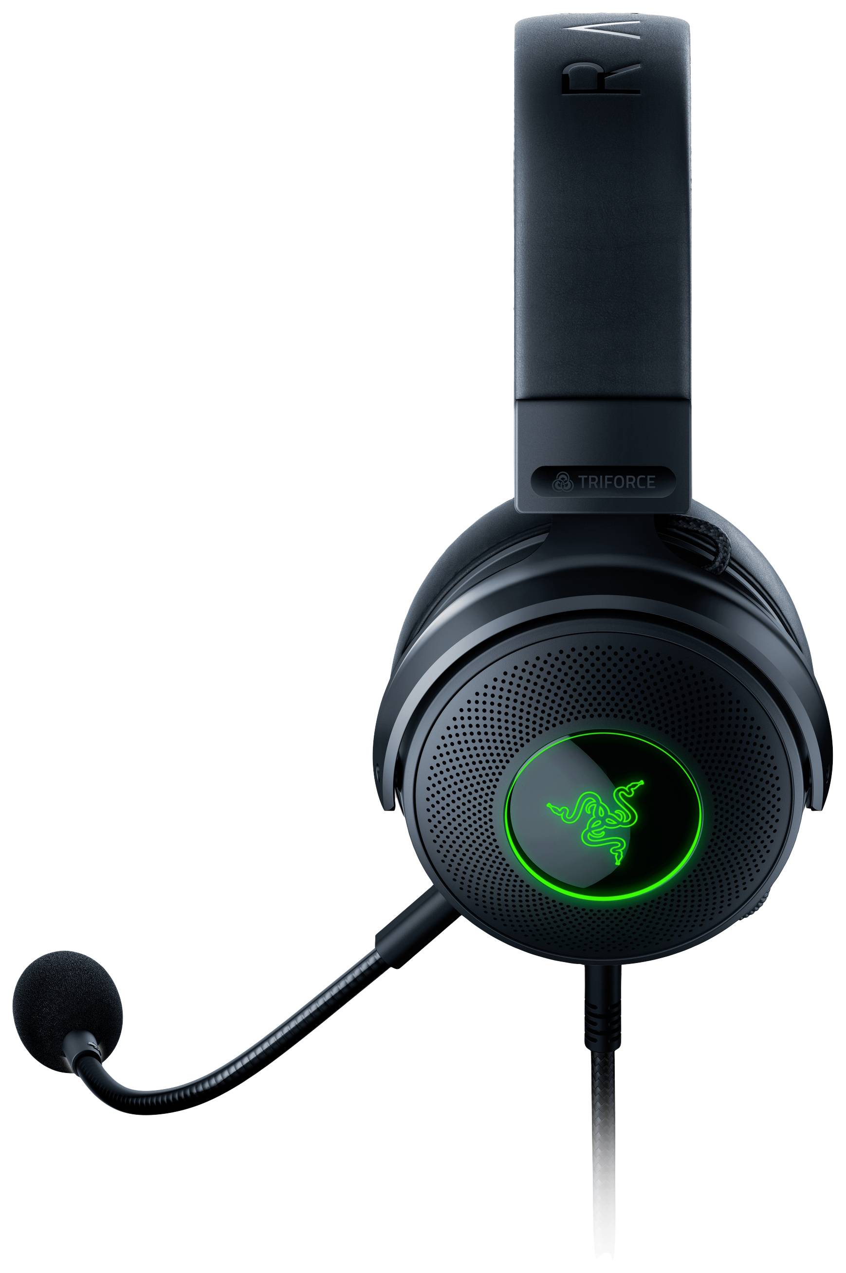 RAZER Kraken V3 Over Ear Headset kabelgebunden Stereo Schwarz Mikrofon-Stummschaltung, Lautstärkeregelung Gaming