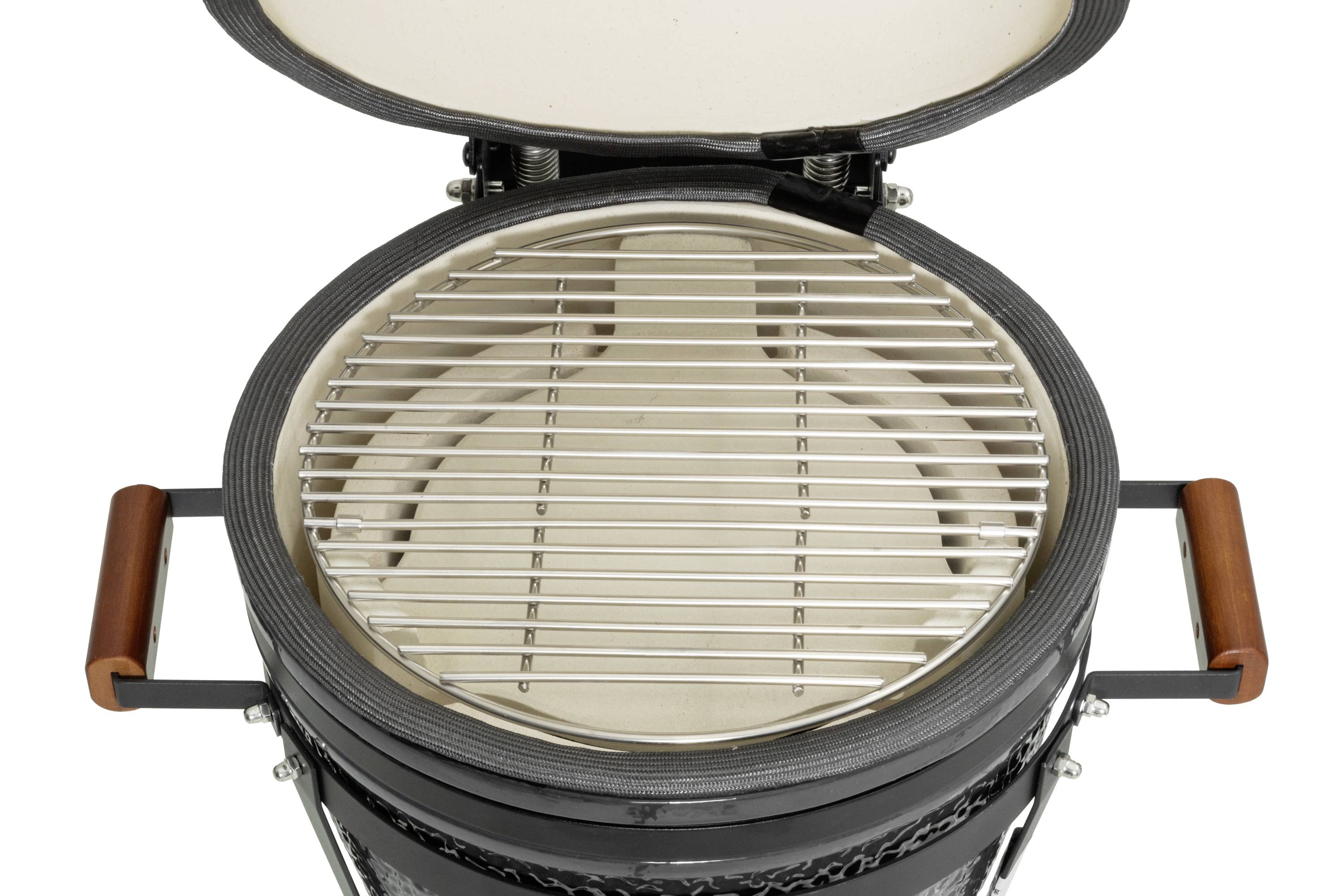 Mustang Grill Kamado S Holzkohle Holzkohle-Grill Thermometer im Deckel Grill-Fläche (Durchmesser)=325 mm Grau