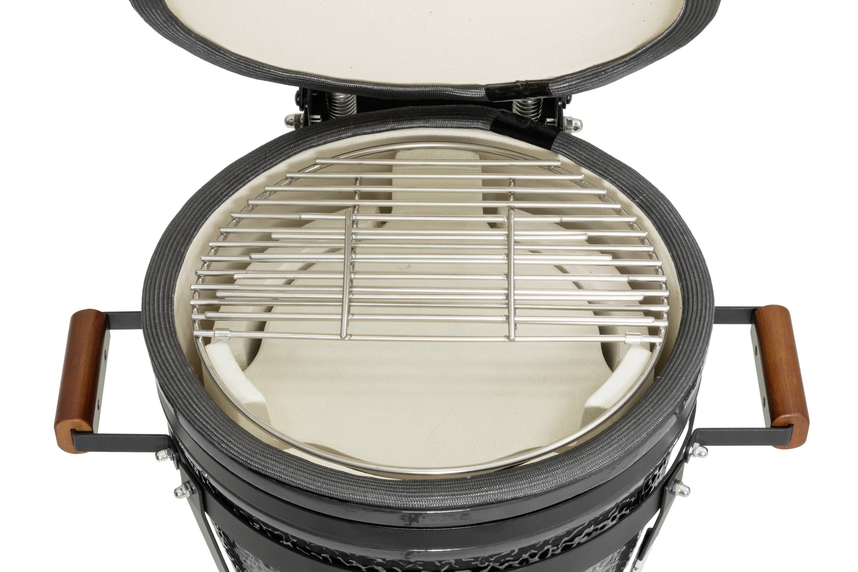 Mustang Grill Kamado S Holzkohle Holzkohle-Grill Thermometer im Deckel Grill-Fläche (Durchmesser)=325 mm Grau