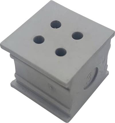 TRU COMPONENTS ELT 4/3 Kabeldurchführung geschlitzt Klemm-Ø (max.) 3 mm Elastomer Grau