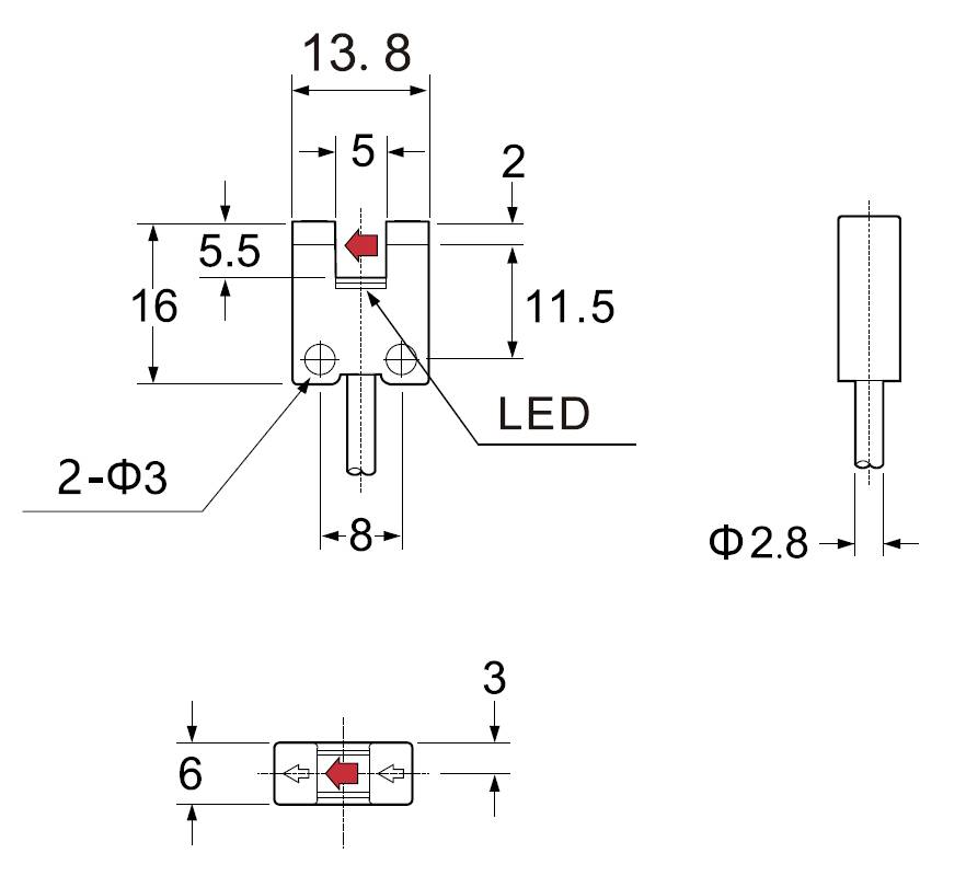 TRU COMPONENTS Gabel-Lichtschranke SK-201NA-W TC-10329328 U-Typ hellschaltend, dunkelschaltend 5 - 24 V/DC 1St.