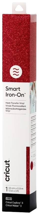 Cricut Smart Iron-On™ Folie Rot, Glitzereffekt