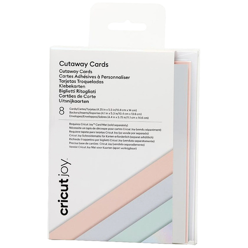 Cricut Joy™ Cutaway Cards Kartenset Pastell, Rose, Hellblau, Mint
