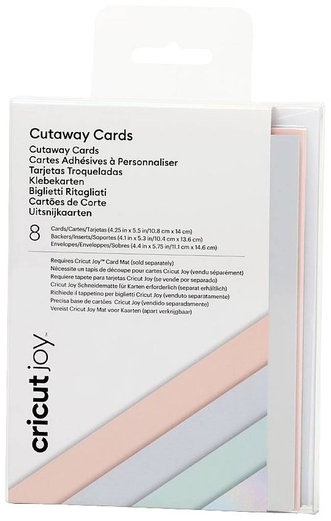 Cricut Joy™ Cutaway Cards Kartenset Pastell, Rose, Hellblau, Mint