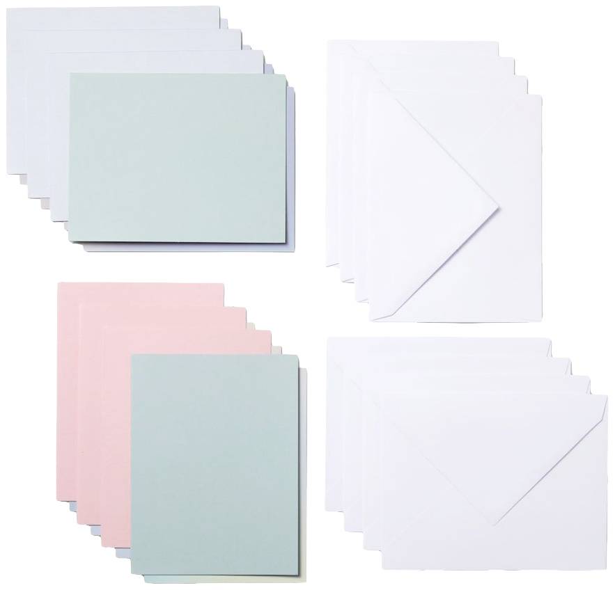 Cricut Joy™ Cutaway Cards Kartenset Pastell, Rose, Hellblau, Mint