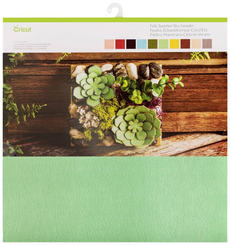 Cricut 2003829 Filz-Zuschnitte Schnittbreite 30.5 Hellrosa, Rot, Pflaume, Hellblau, Grün, Minze, He