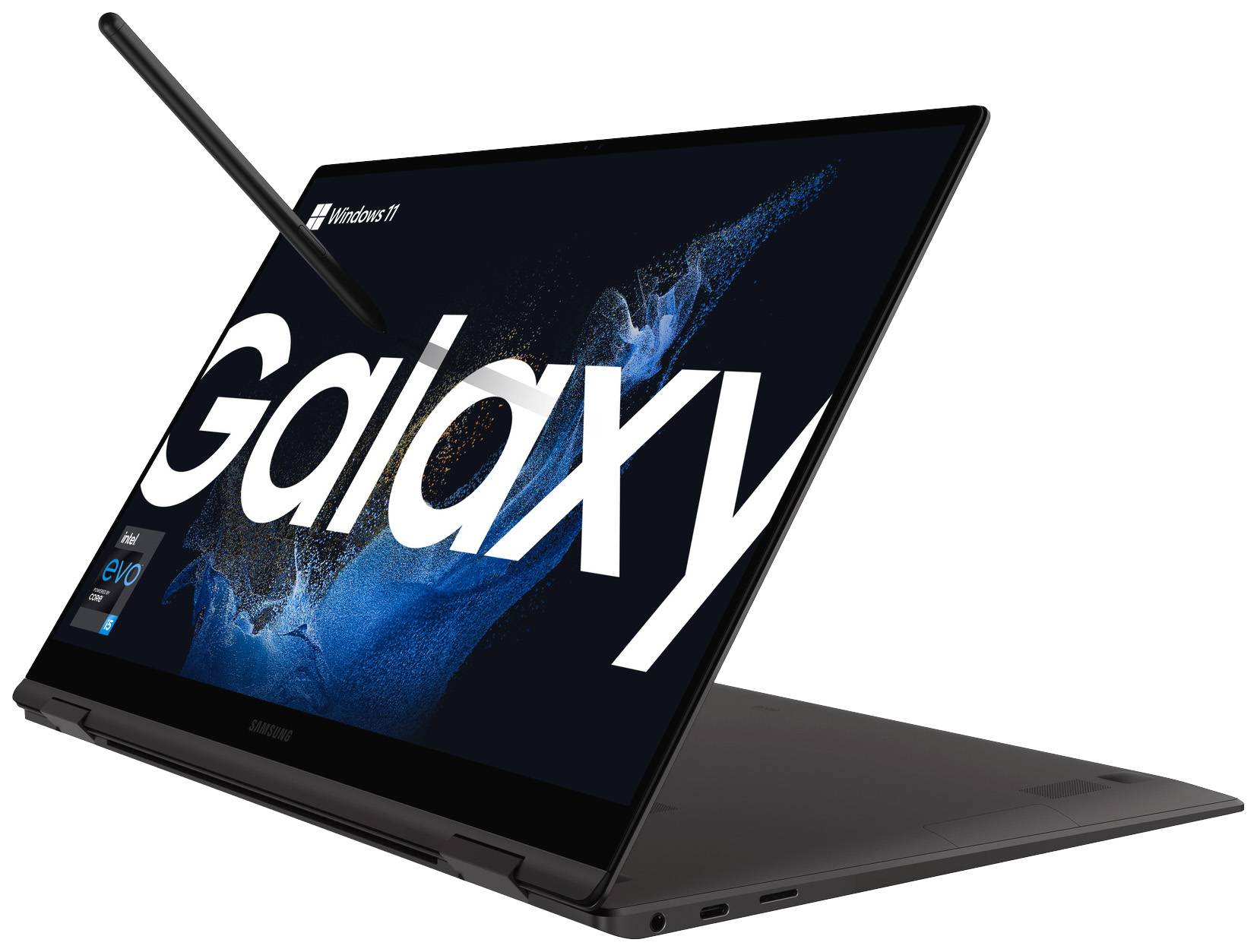 Samsung 2-in-1 Notebook / Tablet Galaxy Book2 Pro 360 NP930Q 39.6 cm (15.6 Zoll) Full HD Intel® Core™ i5 i5-1240P 8 GB RAM 256 GB SSD Intel Iris