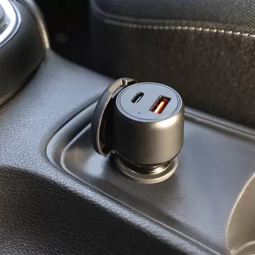 4Smarts 456260 USB Ladegerät 65 W, 18W 1x USB-C®, 1x USB-A USB PD, Quick Charge Schwarz KFZ, LKW Schnellladegerät 4Smarts 456260 USB Ladegerät 65 W, 18W 1x USB-C®, 1x USB-A USB PD, Quick Charge Schwarz KFZ, LKW Schnellladegerät