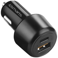 4Smarts 456260 USB Ladegerät 65 W, 18W 1x USB-C®, 1x USB-A USB PD, Quick Charge Schwarz KFZ, LKW Schnellladegerät 4Smarts 456260 USB Ladegerät 65 W, 18W 1x USB-C®, 1x USB-A USB PD, Quick Charge Schwarz KFZ, LKW Schnellladegerät