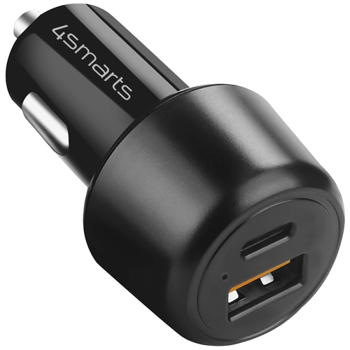 4Smarts 456260 USB Ladegerät 65 W, 18W 1x USB-C®, 1x USB-A USB PD, Quick Charge Schwarz KFZ, LKW Schnellladegerät 4Smarts 456260 USB Ladegerät 65 W, 18W 1x USB-C®, 1x USB-A USB PD, Quick Charge Schwarz KFZ, LKW Schnellladegerät