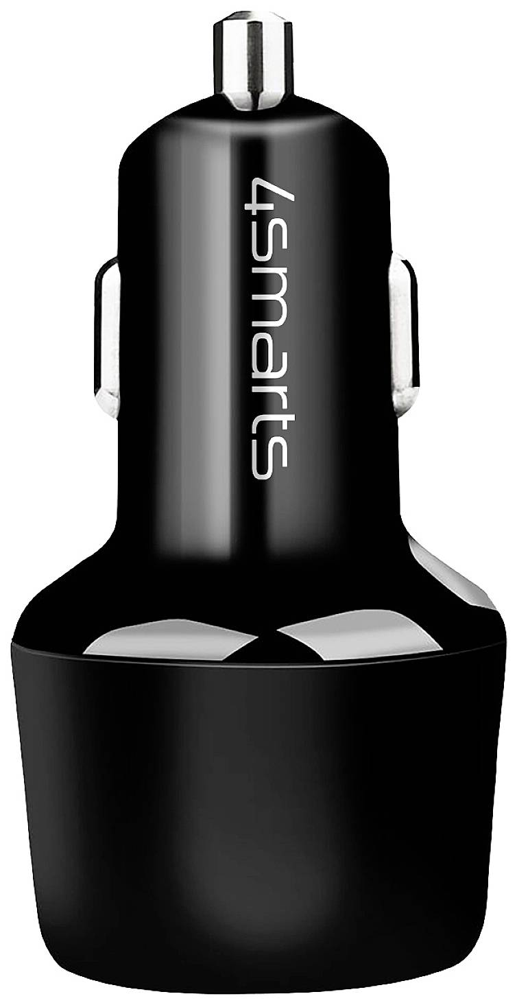4Smarts 456260 USB Ladegerät 65 W, 18W 1x USB-C®, 1x USB-A USB PD, Quick Charge Schwarz KFZ, LKW Schnellladegerät