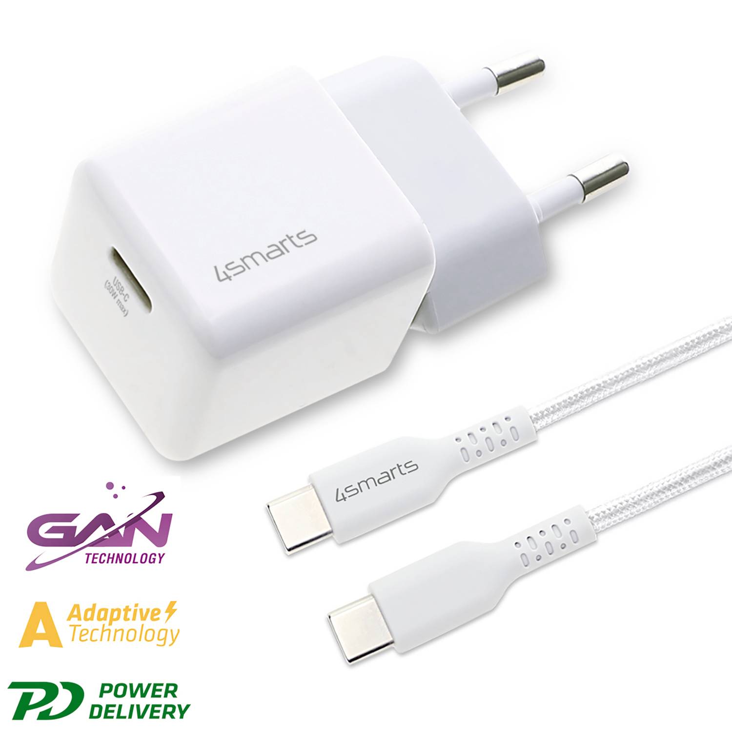 4Smarts 451535 Ladeadapter Weiß