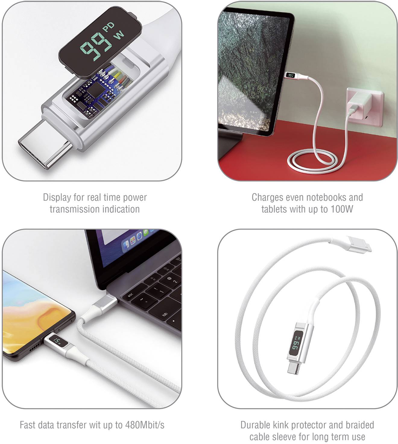 4Smarts Handy Kabel [1x USB-C® - 1x USB-C®] 1.5 m