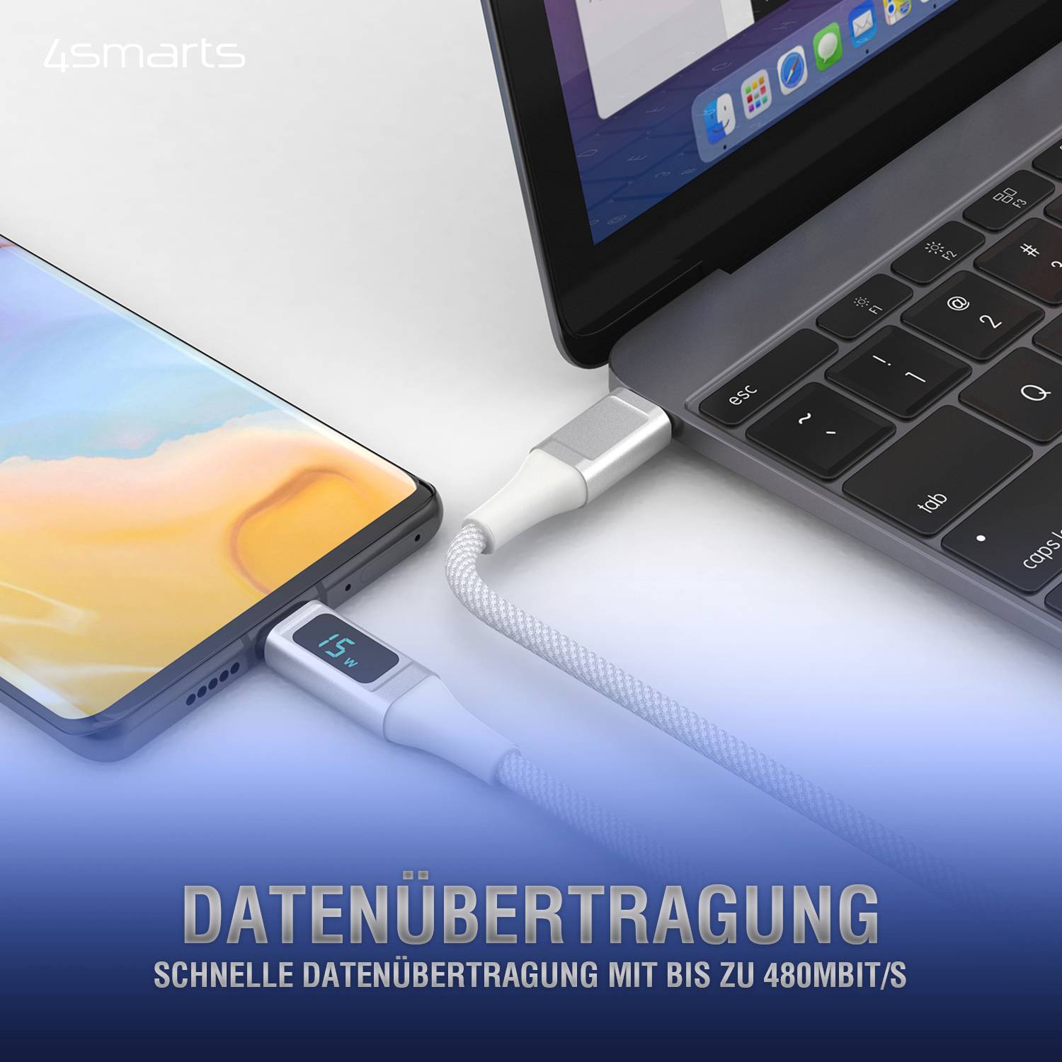 4Smarts Handy Kabel [1x USB-C® - 1x USB-C®] 1.5 m