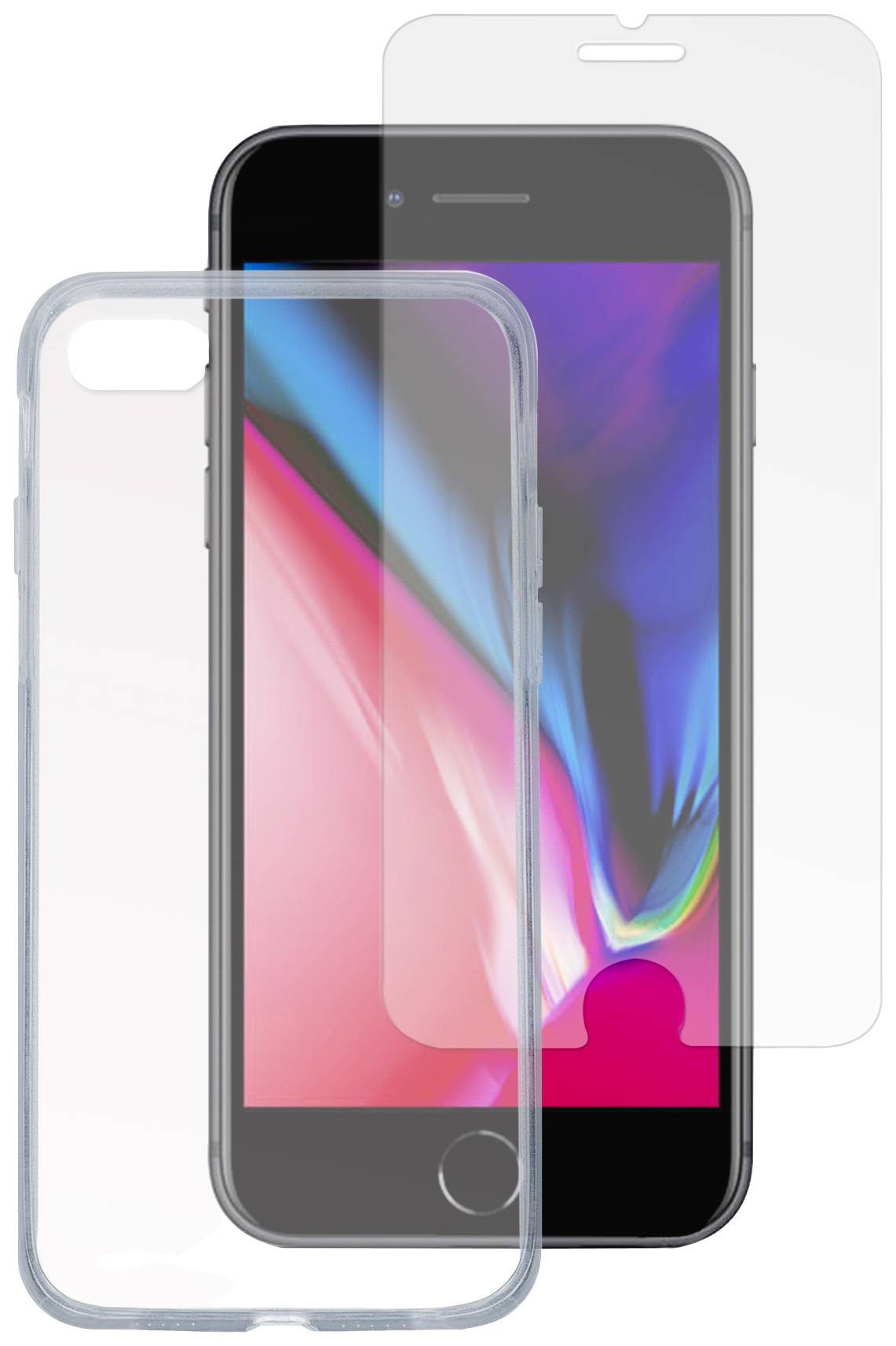 4Smarts 360° Protection Set X-Pro Displayschutzglas iPhone SE3, iPhone SE2, iPhone 8, iPhone 7, iPhone 6 1 St. 456294