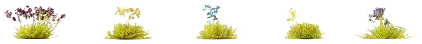 NOCH 6805 Bodengestaltungs-Set Blumenwiese Grün-Gelb, Blau-Weiß, Lavendel