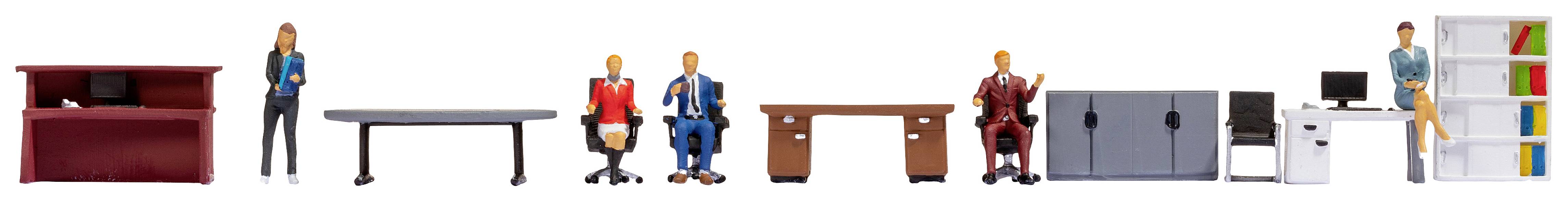 NOCH H0 Figuren-Themenwelt "Büro" 16251 Bemalt