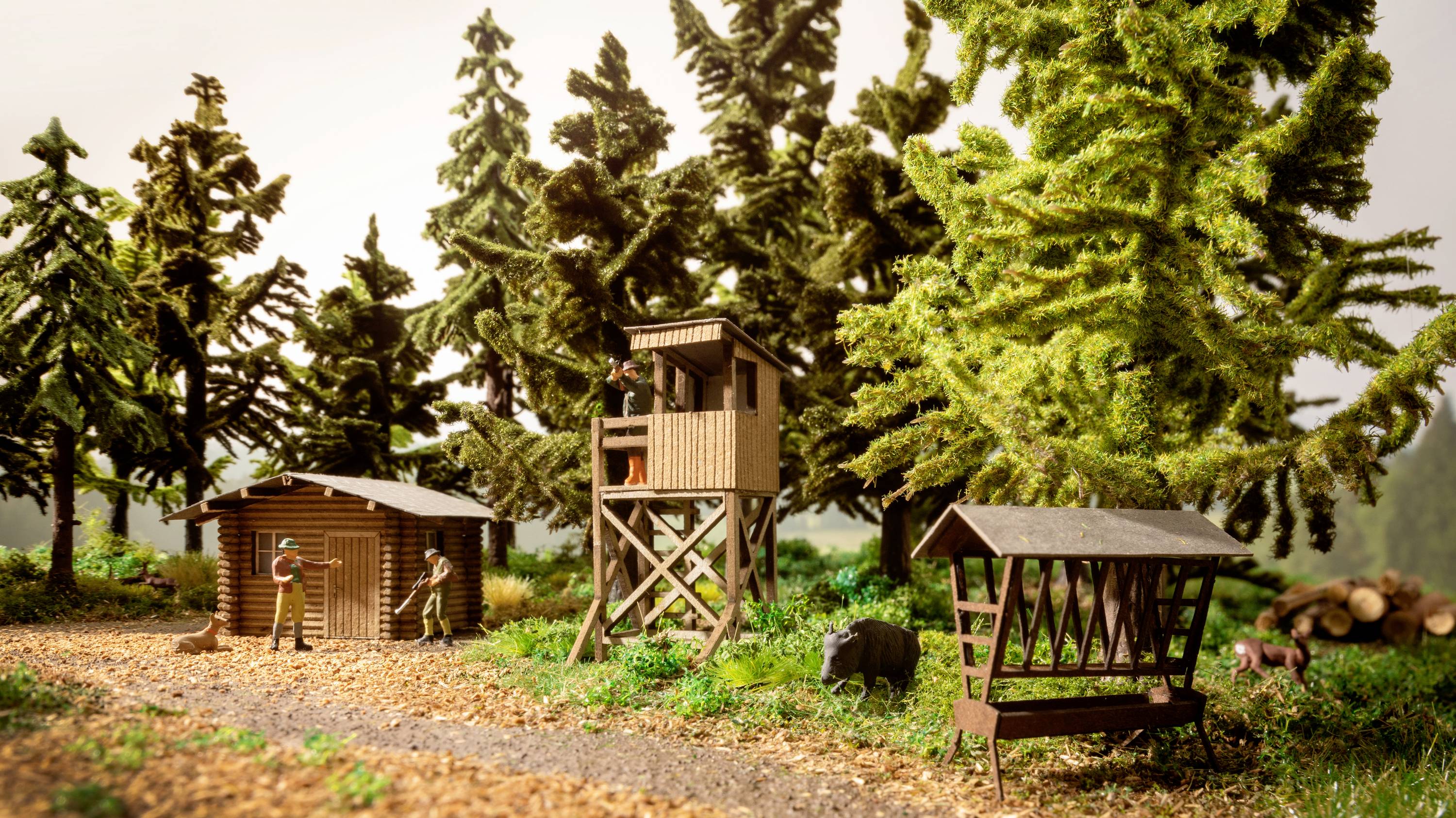 NOCH 66806 H0 Laser-Cut Deko-Set "Im Wald" Bausatz