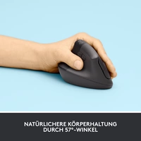 Logitech Lift Left Vertical Ergonomic Mouse Ergonomische Maus Bluetooth®, Funk Optisch Graphite 6 T Logitech Lift Left Vertical Ergonomic Mouse Ergonomische Maus Bluetooth®, Funk Optisch Graphite 6 T