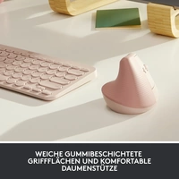 Logitech Lift Vertical Ergonomic Mouse Ergonomische Maus Bluetooth®, Funk Optisch Rose 6 Tasten 400 Logitech Lift Vertical Ergonomic Mouse Ergonomische Maus Bluetooth®, Funk Optisch Rose 6 Tasten 400