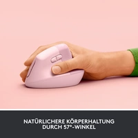 Logitech Lift Vertical Ergonomic Mouse Ergonomische Maus Bluetooth®, Funk Optisch Rose 6 Tasten 400 Logitech Lift Vertical Ergonomic Mouse Ergonomische Maus Bluetooth®, Funk Optisch Rose 6 Tasten 400