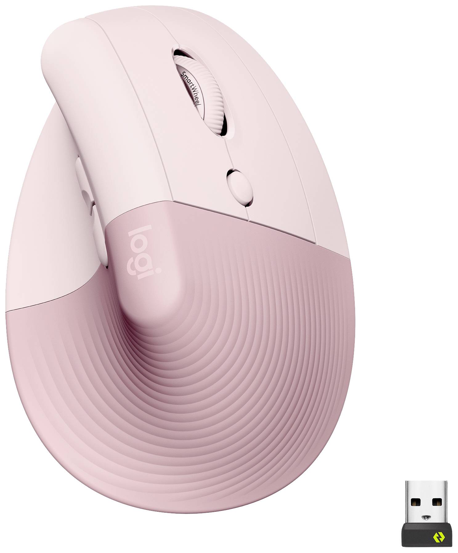 Logitech Lift Vertical Ergonomic Mouse Ergonomische Maus Bluetooth®, Funk Optisch Rose 6 Tasten 4000 dpi Ergonomisch