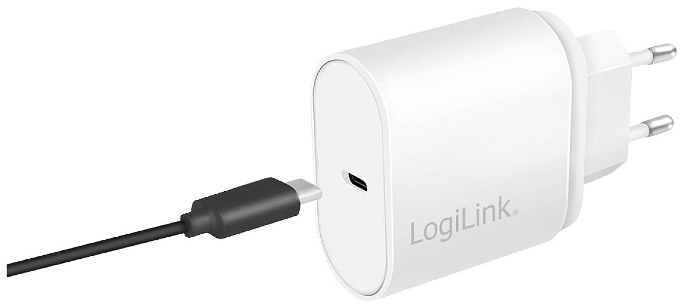 LogiLink USB Ladegerät 20 W USB-C® Buchse (Power Delivery) Weiß Innenbereich, Steckdose