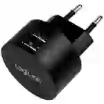 LogiLink USB Ladegerät 10.5W 2x USB-A Schwarz Innenbereich LogiLink USB Ladegerät 10.5W 2x USB-A Schwarz Innenbereich
