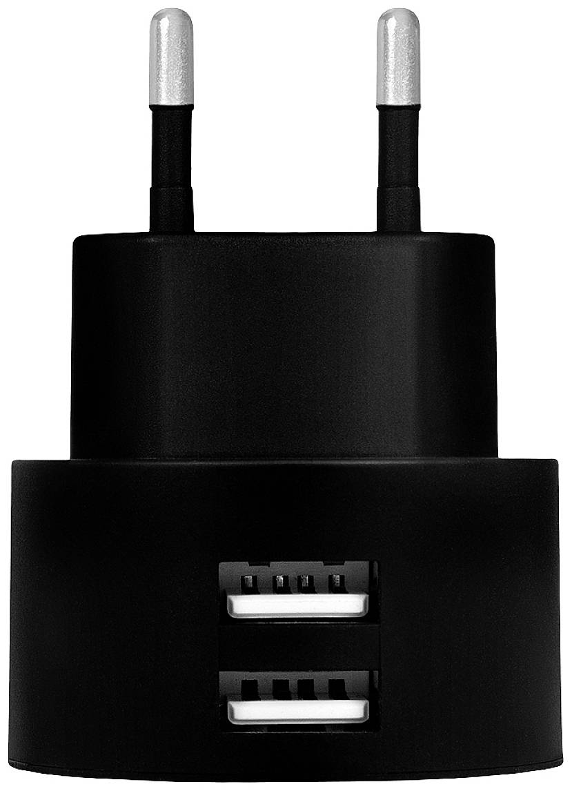 LogiLink USB Ladegerät 10.5W 2x USB-A Schwarz Innenbereich