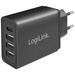 LogiLink USB-Ladegerät 15 W Innenbereich, Steckdose Ausgangsstrom (max.) 2400 mA Anzahl Ausgänge: 4