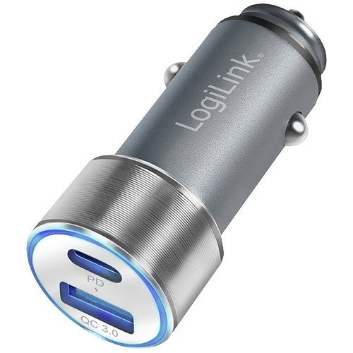 LogiLink USB-Ladegerät 36 W KFZ Ausgangsstrom (max.) 3000 mA Anzahl Ausgänge: 2 x USB-C® Buchse