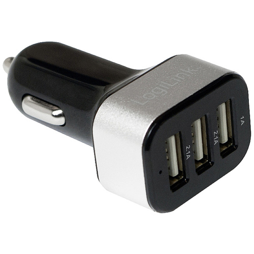 LogiLink USB-Ladegerät 25.5 W KFZ Ausgangsstrom (max.) 2100 mA Anzahl Ausgänge: 3 x USB-A