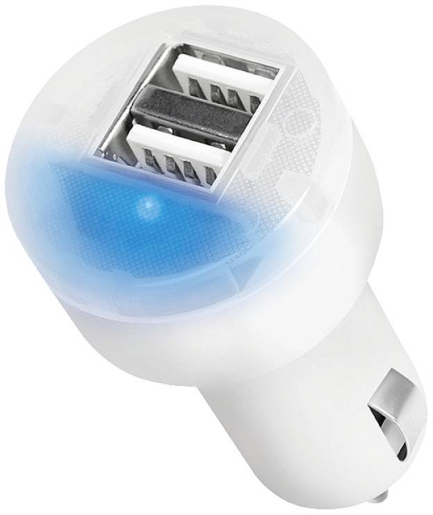 LogiLink USB Ladegerät 10.5W 2x USB-A Weiß KFZ