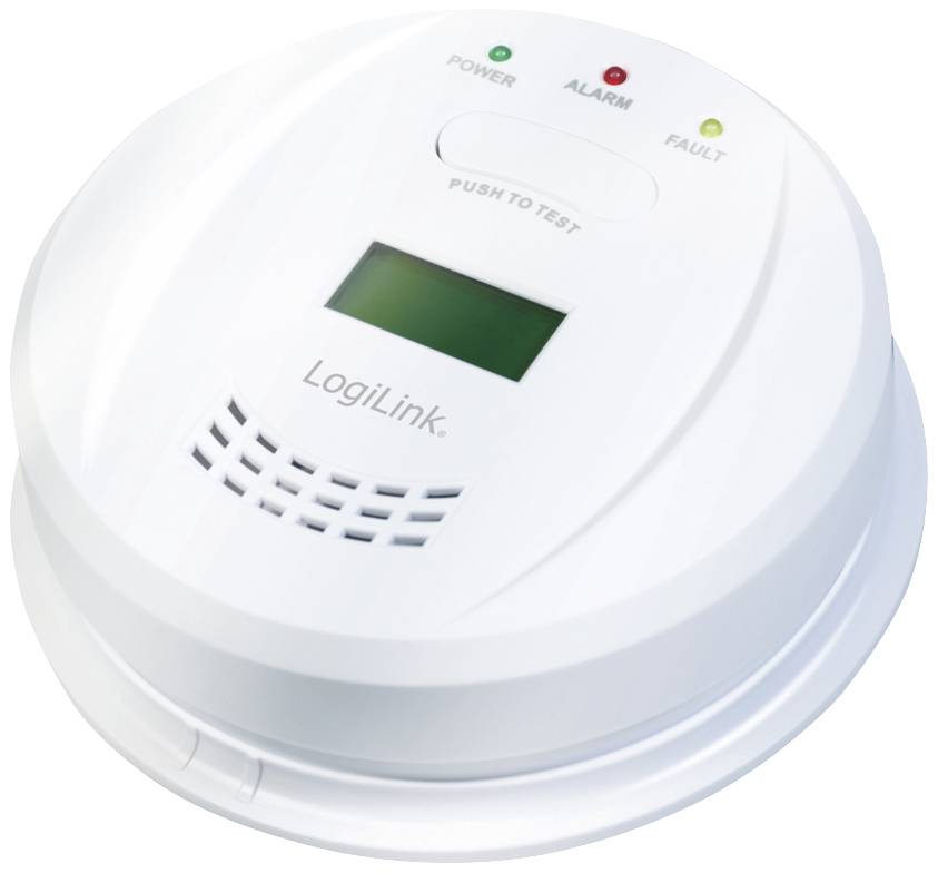 LogiLink SC0111 Kohlenmonoxid-Melder batteriebetrieben detektiert Kohlenmonoxid