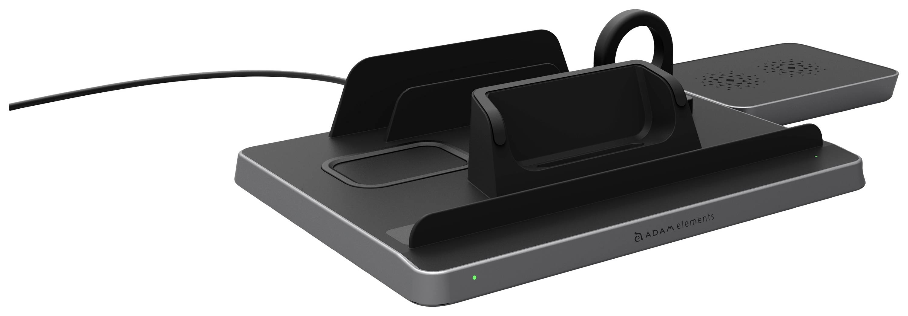 ADAM elements Induktions-Ladegerät Omnia Q5 5in1 APAADQ5OGBK Ausgänge Induktionslade-Standard Schwarz
