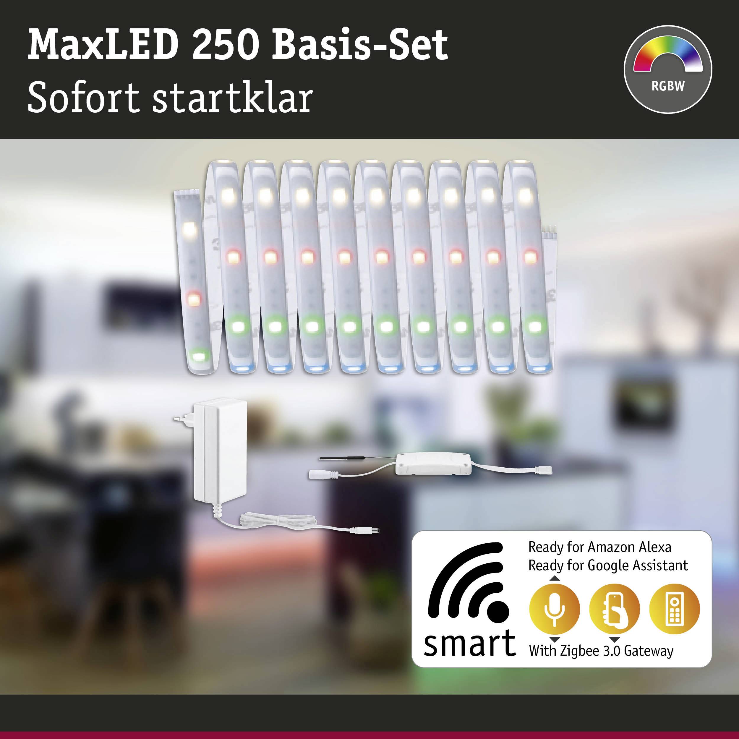 Paulmann 78866 LED-Streifen-Basisset mit Stecker 230V 3m RGBW 1 Set