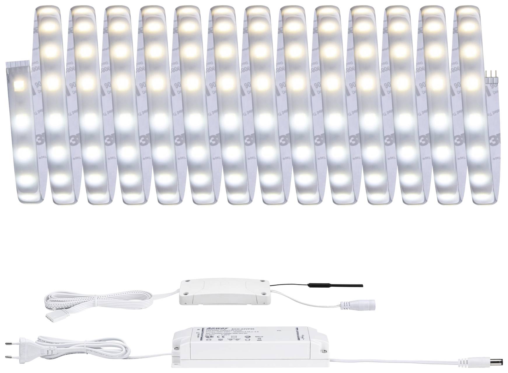 Paulmann 78873 LED-Streifen-Basisset mit Stecker 230V 5m Warmweiß 1 Set