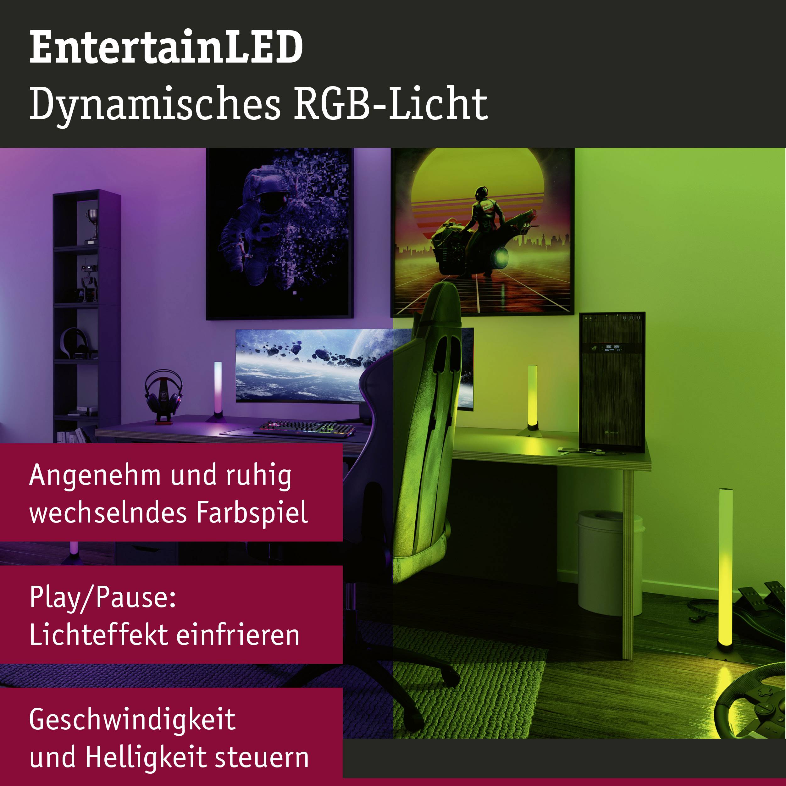 Paulmann 78878 LED-Streifen-Basisset mit USB-Anschluss 5V RGB 1 Set