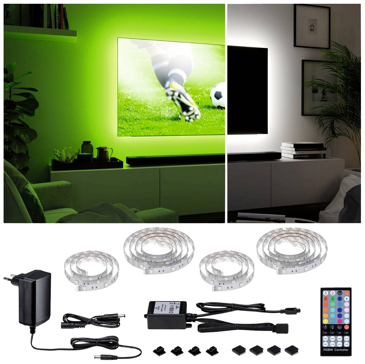 Paulmann 78875 LED-Streifen-Basisset mit Stecker 230V 3.6m RGBW 1 Set