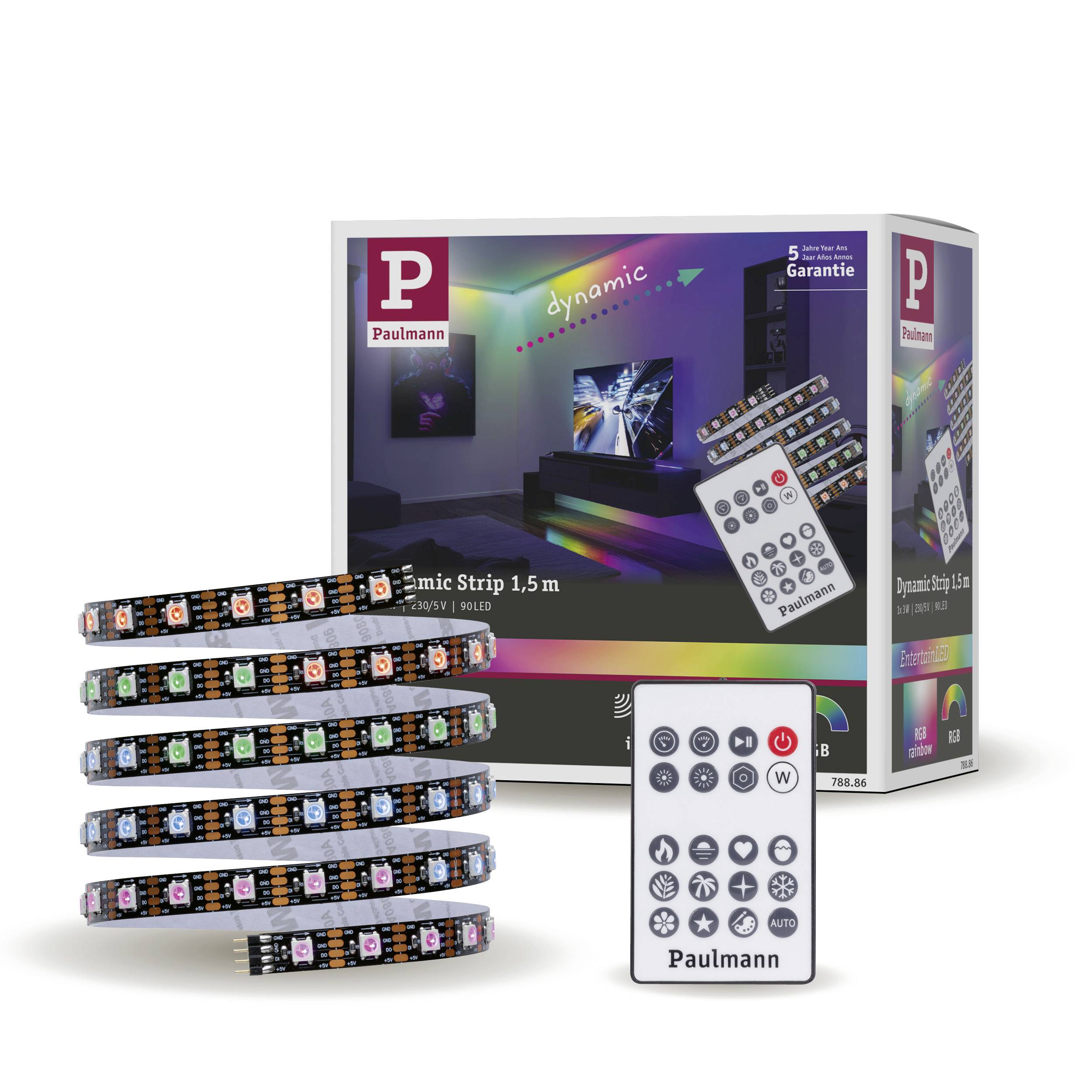 Paulmann 78886 LED-Streifen-Basisset mit Stecker 1.5m RGB 1 Set