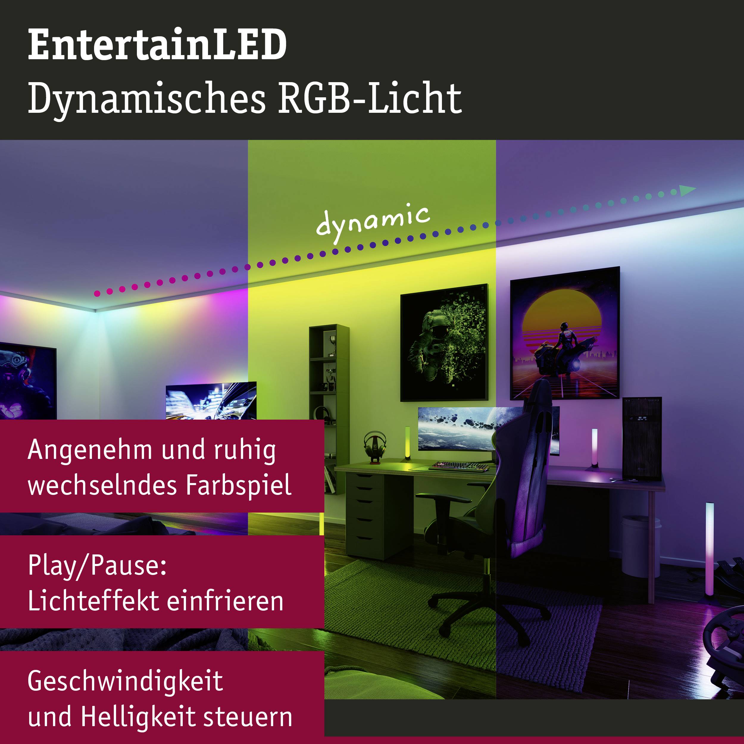 Paulmann 78886 LED-Streifen-Basisset mit Stecker 1.5m RGB 1 Set