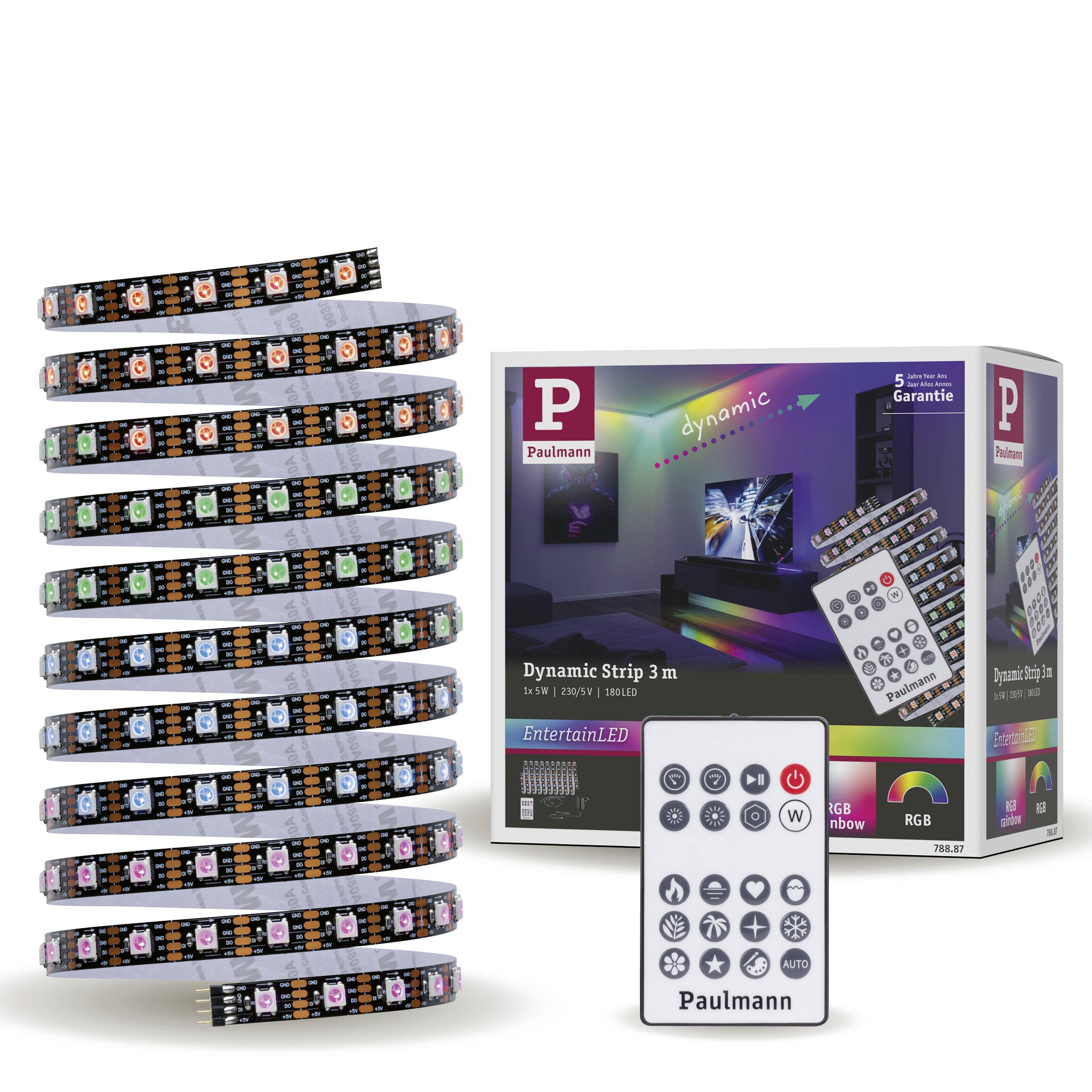 Paulmann 78887 LED-Streifen-Basisset mit Stecker 3m RGB 1 Set