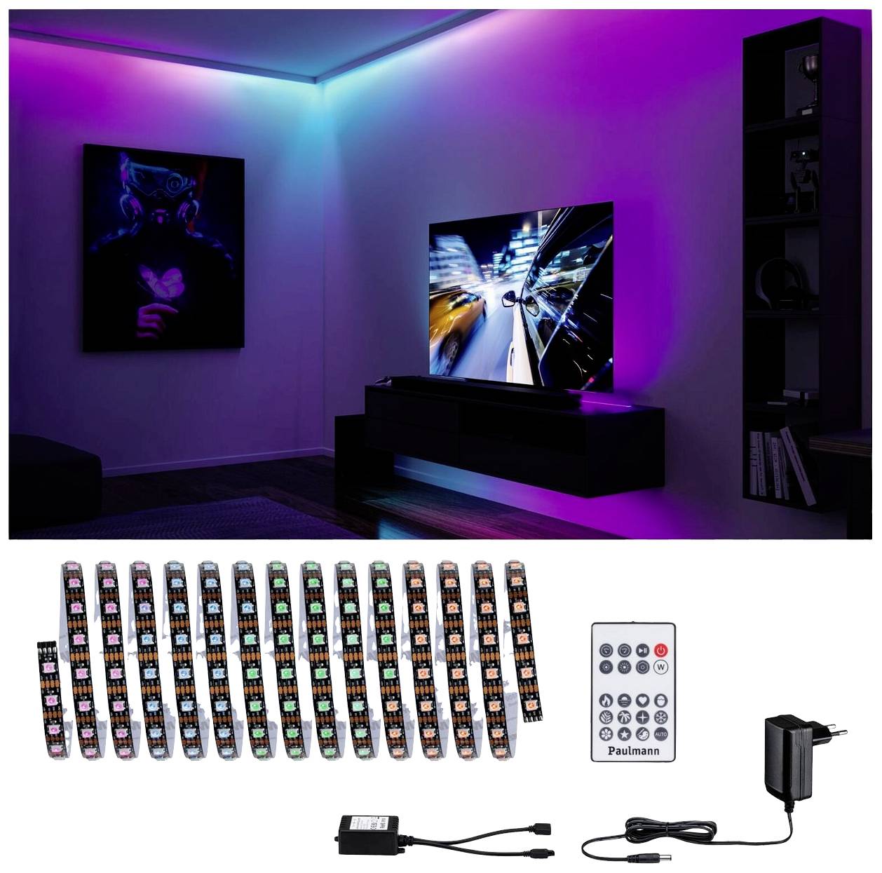 Paulmann 78888 LED-Streifen-Basisset mit Stecker 5m RGB 1 Set