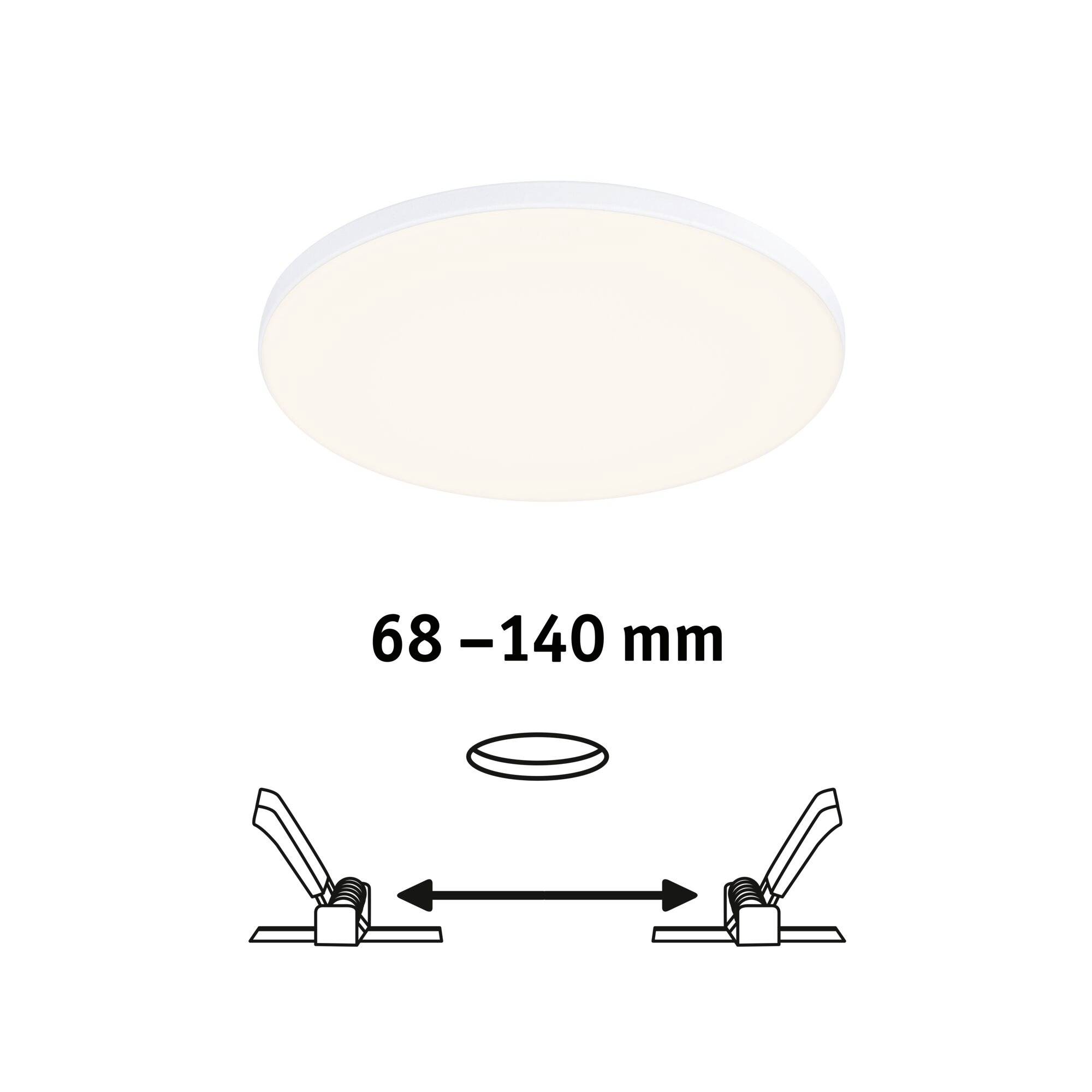 Paulmann 79940 LED-Einbaupanel 12W Warmweiß Weiß